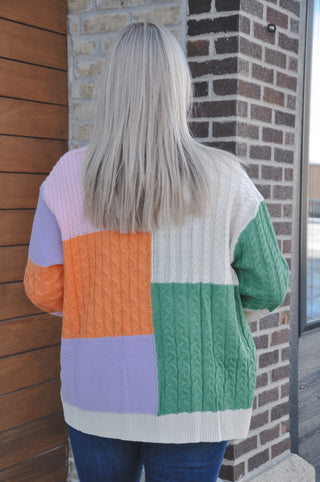 Chunky Knit Colorblocked Sweater