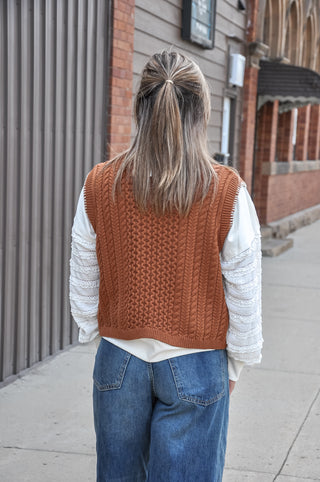 Chunky Knit Sweater Vest, view 5