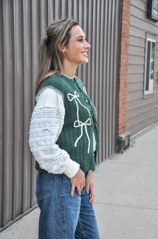 Chunky Knit Sweater Vest, view 4