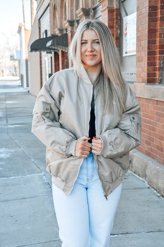 Classic Oversized Bomber Jacket