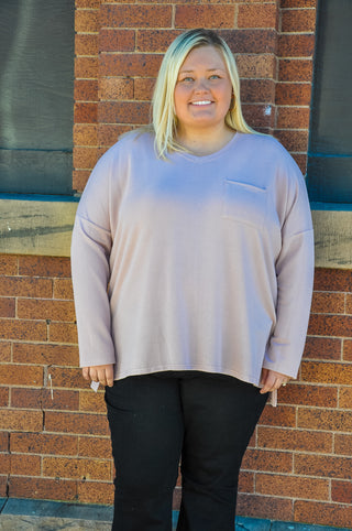 Classic Soft Rose Curvy Top