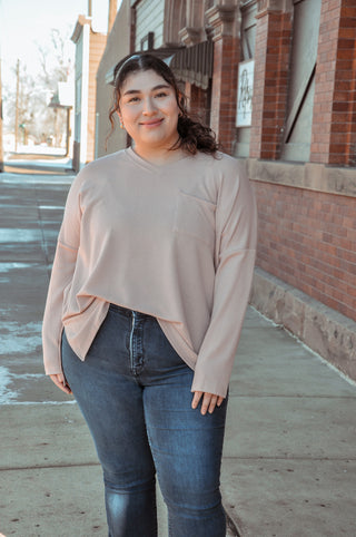 Classic Soft Rose Curvy Top