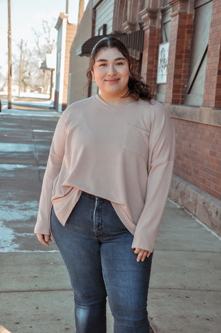 Classic Soft Rose Curvy Top