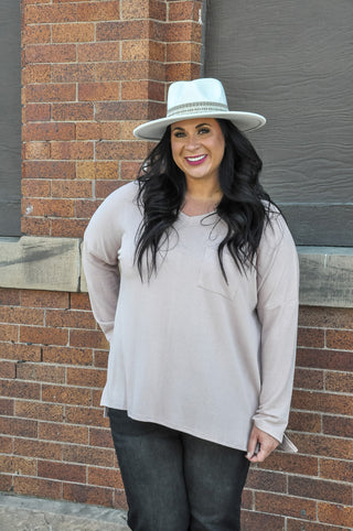 Classic Soft Rose Curvy Top