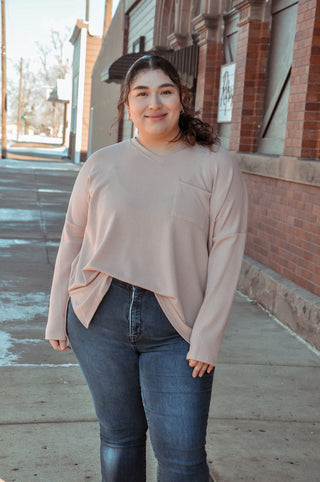 Classic Soft Rose Curvy Top