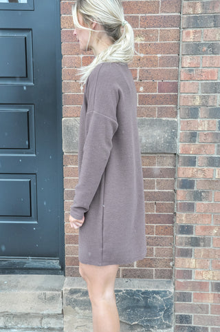 Cloudy Knit Mock Neck Dress