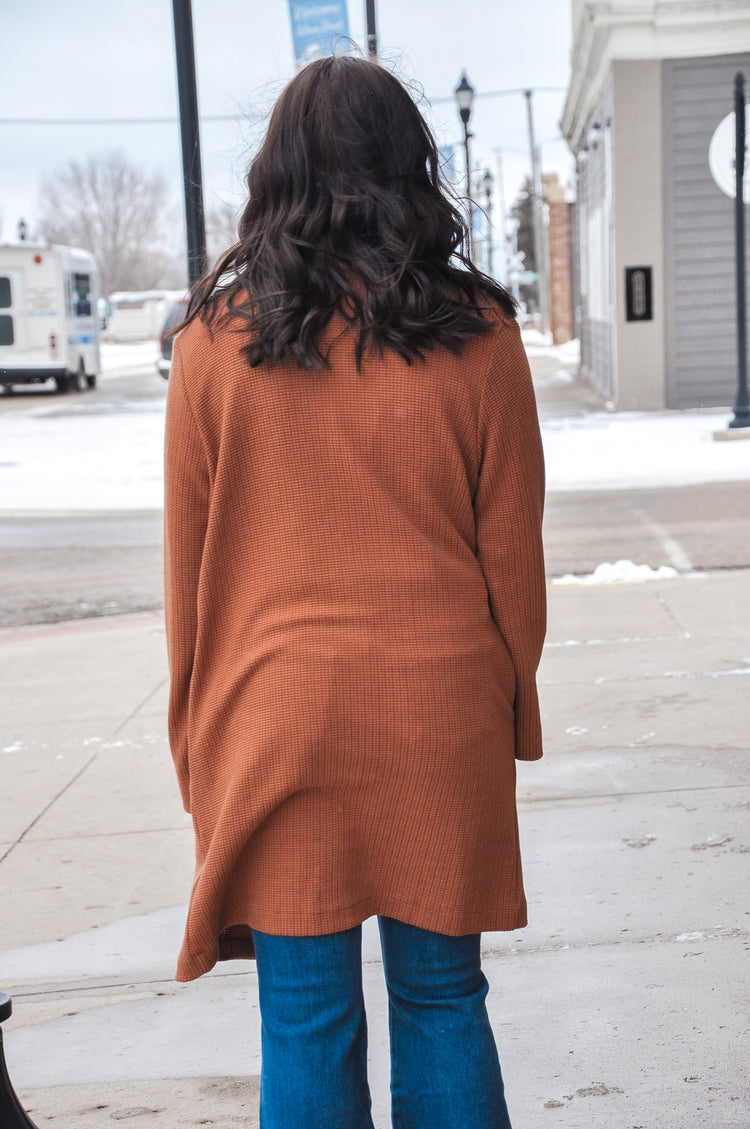 Collared Button Camel Coat