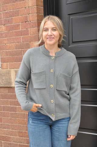 Collared Button Down Cardigan