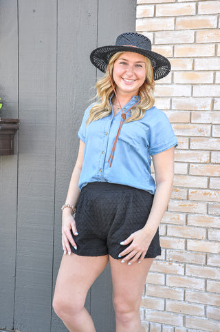 Collared Chambray Button Down Shirt