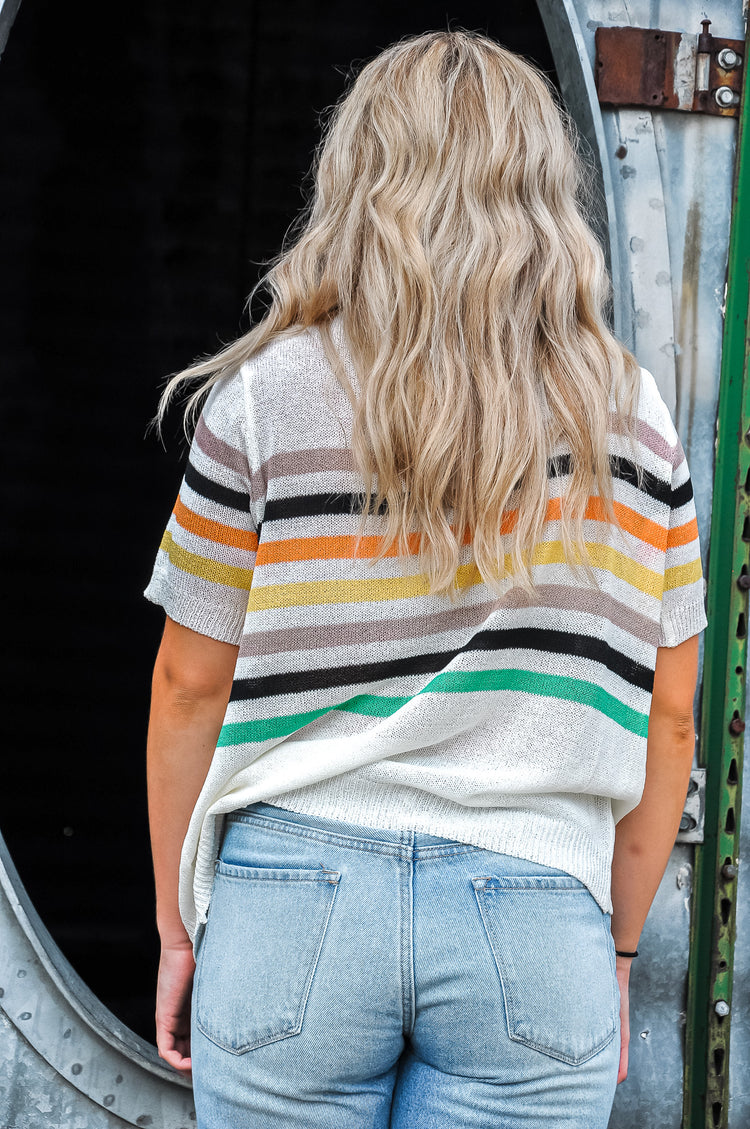 Colors Of The Rainbow Stripes Top
