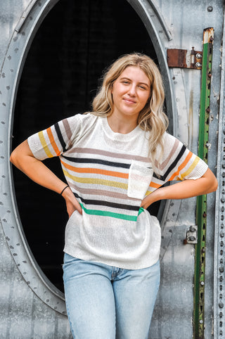 Colors Of The Rainbow Stripes Top