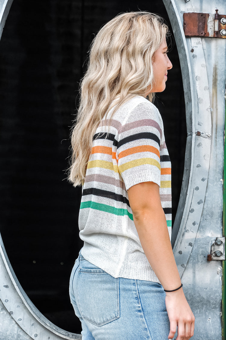 Colors Of The Rainbow Stripes Top