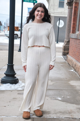 Comfy Cable Knit Lounge Pant