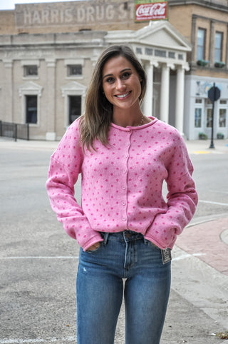 Confetti Charm LS Cardigan | JQ Clothing Co.