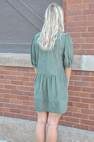 Corina Corduroy 1/2 Sleeve Dress