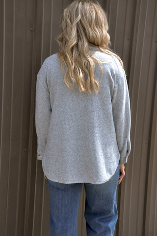 Cozy Brushed Waffle Oversized Shacket