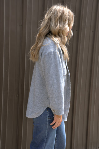 Cozy Brushed Waffle Oversized Shacket