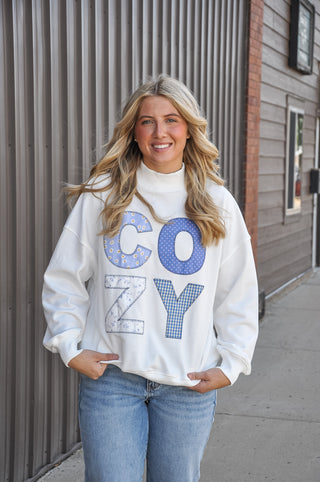 The Cozy Patchwork Mockneck Pullover