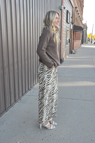 Sassy Zebra Stripe Wide Leg Pants