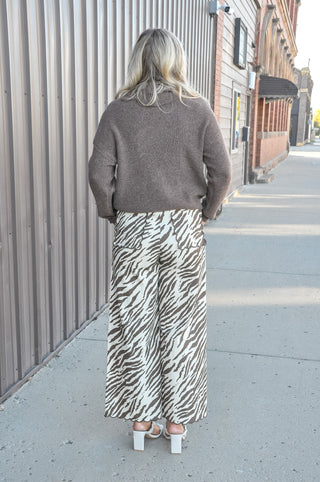 Sassy Zebra Stripe Wide Leg Pants