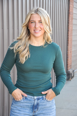Crew Neck Long Sleeve Top