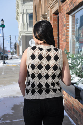 Crochet Diamond Pattern Vest