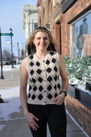 Crochet Diamond Pattern Vest