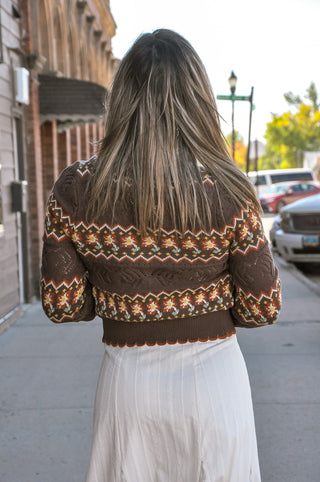 Crochet Scallop Tie Cardigan