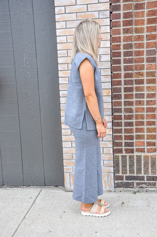 Cropped Wide Sweater Pants