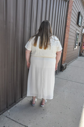 Curvy Crochet Mix Media Midi Dress