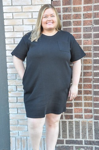 Curvy Henna Heavy Knit Mini Dress