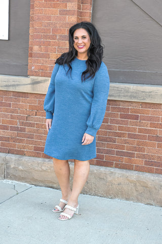 Curvy Long Sleeve Sweater Dress