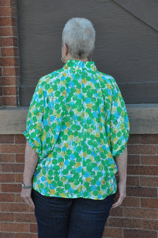 Curvy Multicolor Abstract Dolman Top | JQ Clothing Co.