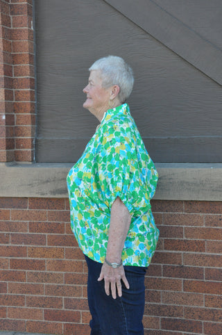 Curvy Multicolor Abstract Dolman Top | JQ Clothing Co.