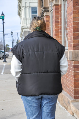 Curvy Oversized Snap Button Puffer Vest