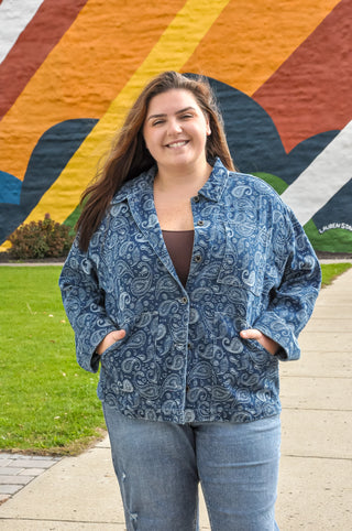 Curvy Paisley Handkerchief Jacket