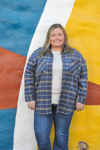 Curvy Promise Plaid Shacket