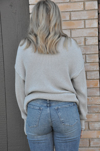 Curvy Ribbed Knit Sweater Top