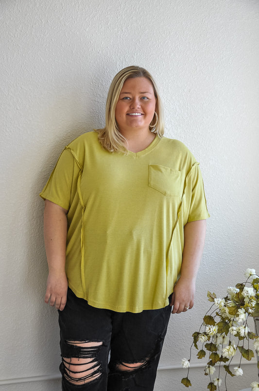 Curvy SS Whisper Loose Fit Top