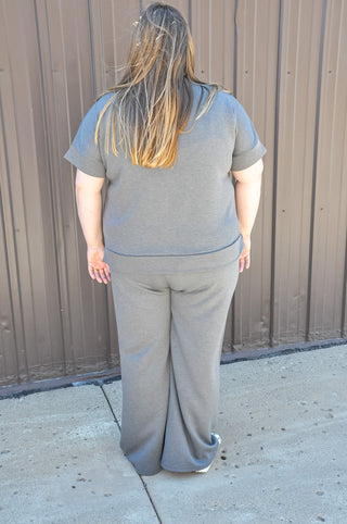 Curvy Scuba Half Zip Top & Pants Set