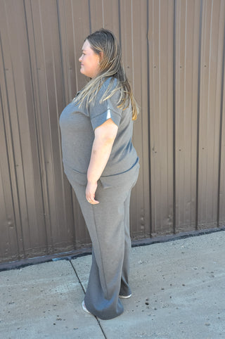 Curvy Scuba Half Zip Top & Pants Set