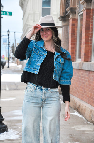 Cutie Cropped Denim Jacket