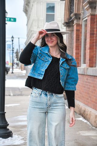 Cutie Cropped Denim Jacket