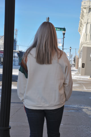 Asymmetrical Stripe Contrast Top