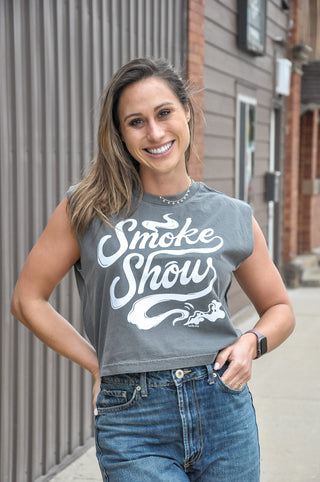 Smoke Show Muscle Crop Tank