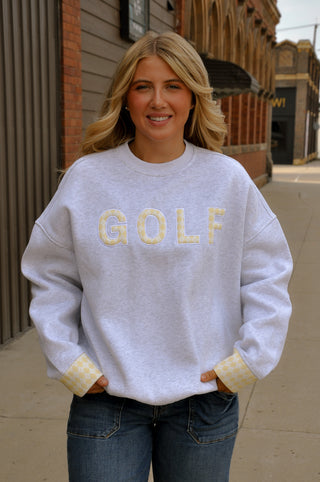 Pearl Grey Golf Crewneck