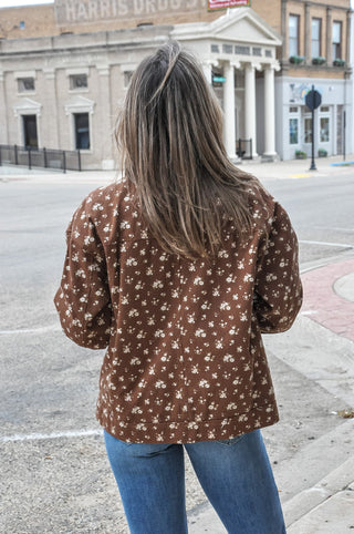 Petal Trail Boxy Denim Jacket
