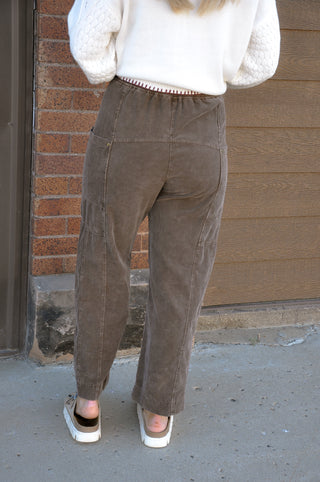 Wide-leg Garment-dyed Utility Trousers