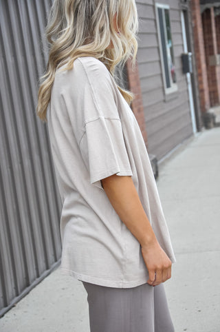 Mineral Wash Oversized Crew Tee