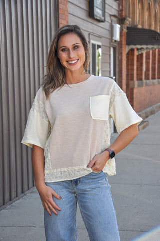 Dainty Pink Floral Mix & Match SS Top